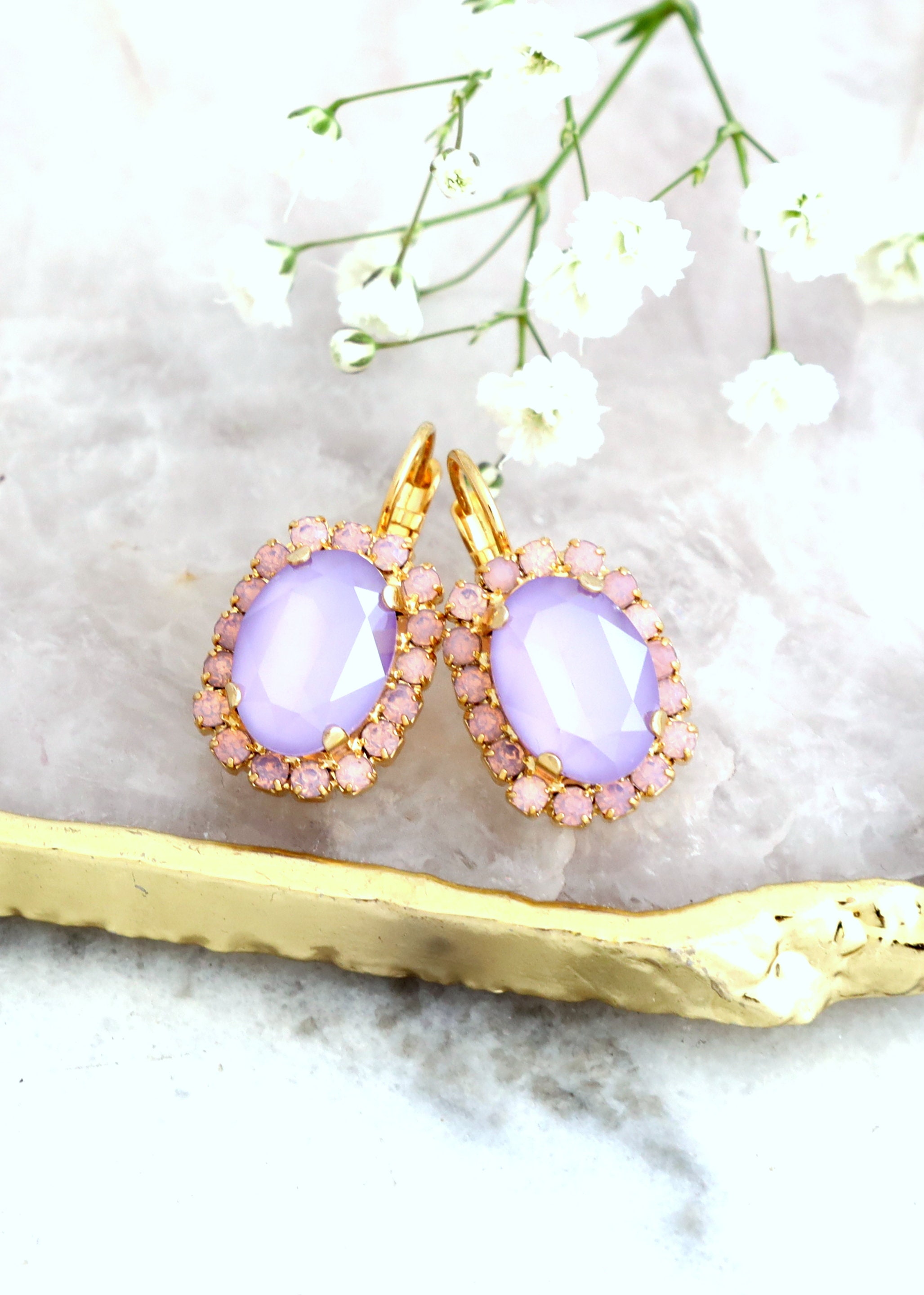 ピアス [KATENKELLY] Gold Link Lavender Earrings il_fullxfull.2222835251_tbku.jpg