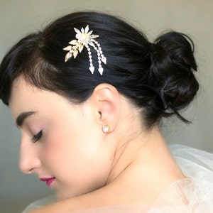 Bridal Gold Hair Comb, Crystal Gold Hair Comb, Rhinestone Hair Comb, Bridal Hair Accessories, Rose Gold Hair Comb Bridal Hair Comb