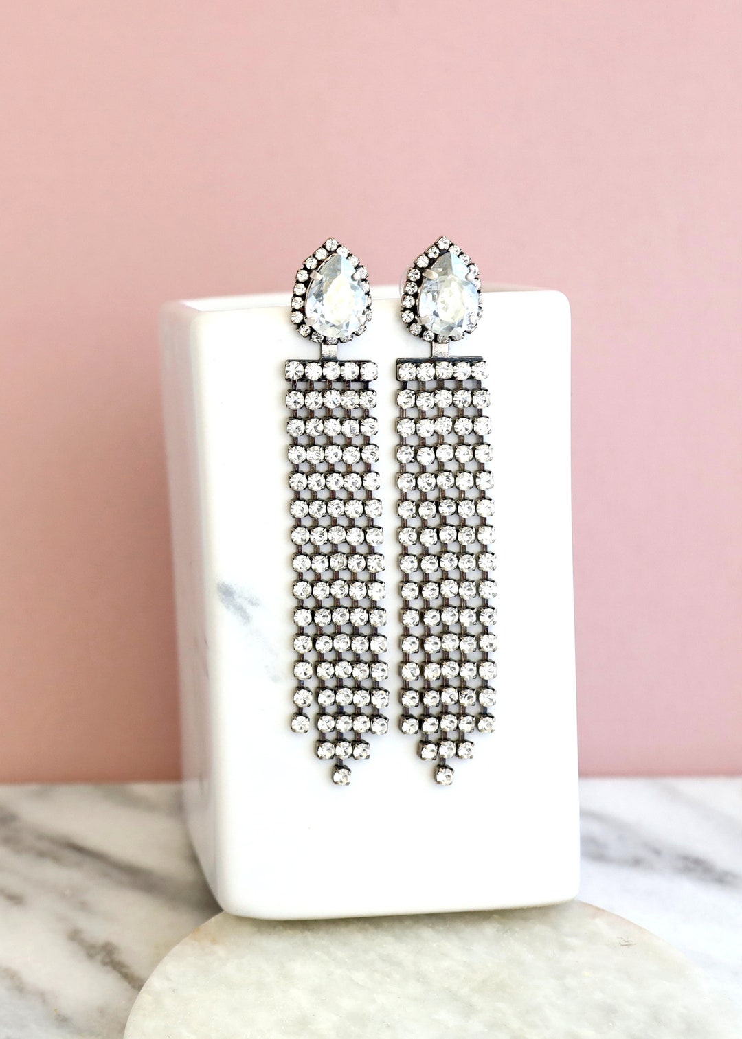 DUSTY BLUE EARRINGS, Dusty Blue Oxidized Silver Earrings, Dusty Blue