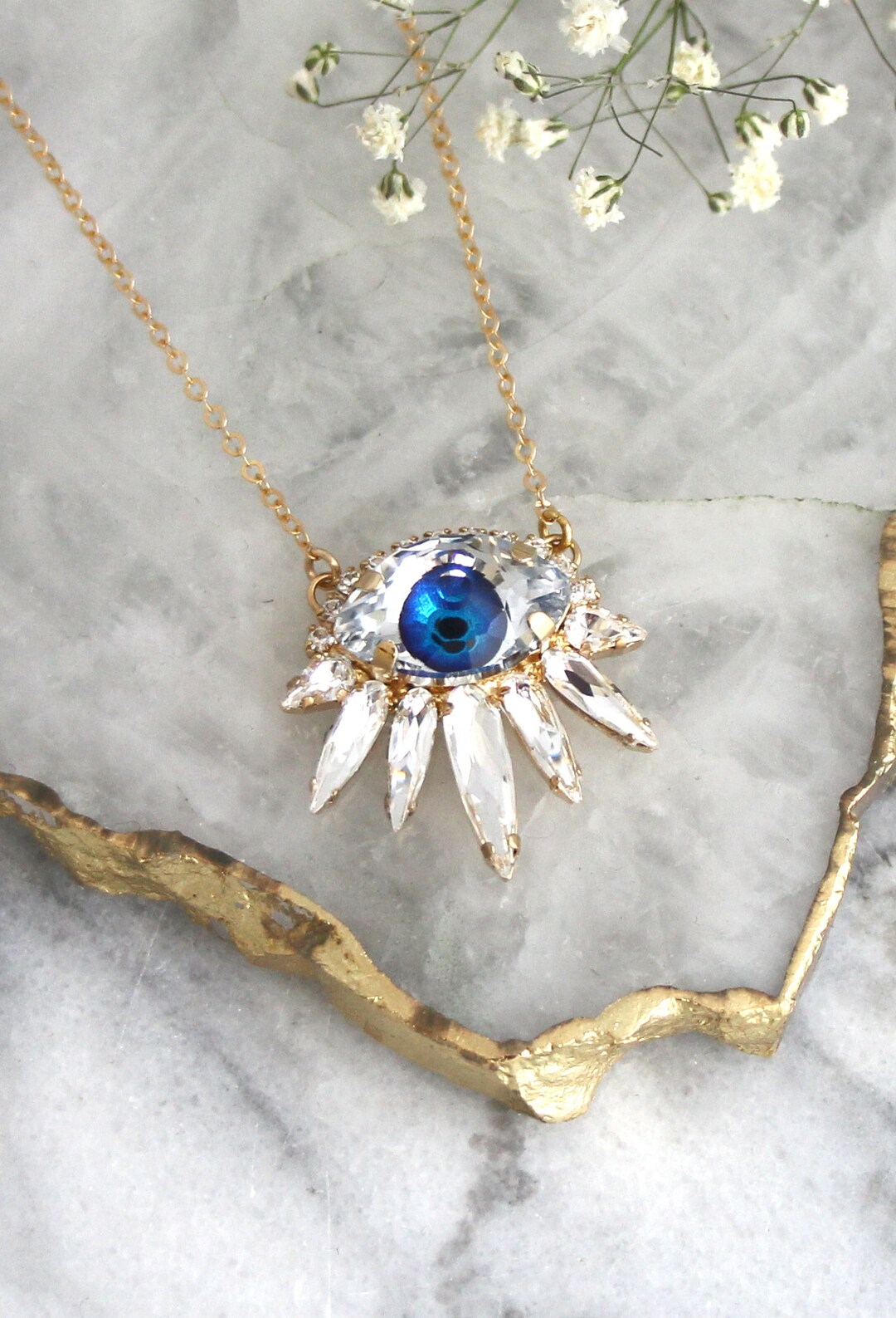 Eye Necklace, Evil Eye Necklace, Evil Eye Jewelry, Blue Eye Necklace ...