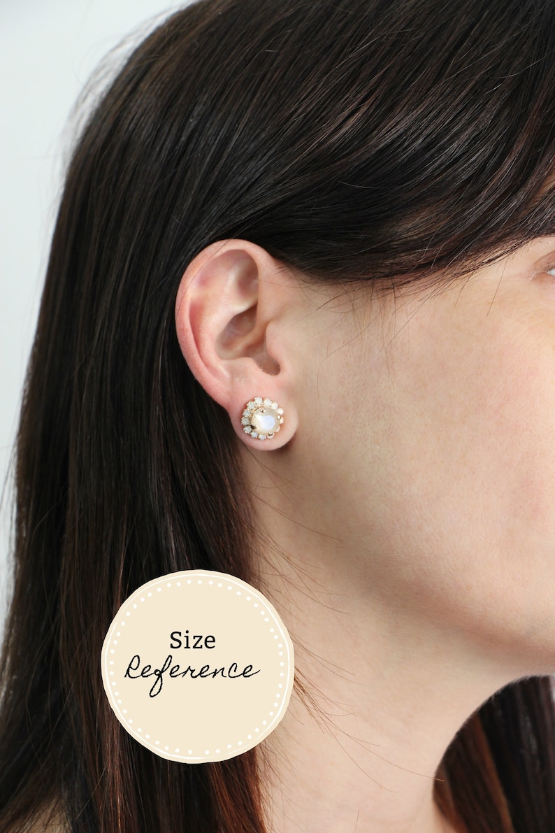 Bridal Blush Crystal Stud Earrings Bridesmaids Stud Etsy