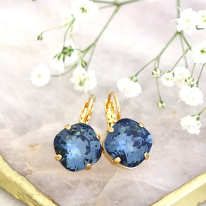 Blue Navy Earrings, Blue Navy Drop Earrings, Dark Blue Drop Earrings, Bridesmaids Earrings, Everyday Blue Earrings, Blue Navy Drop Earrings image 5