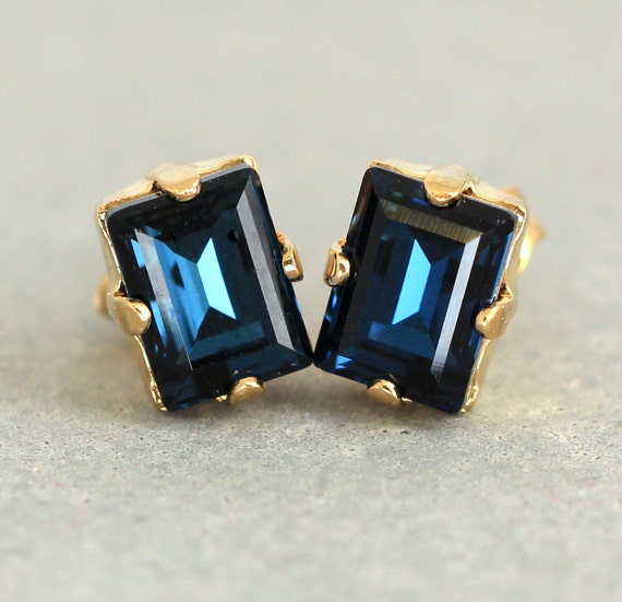 blue stud earrings
