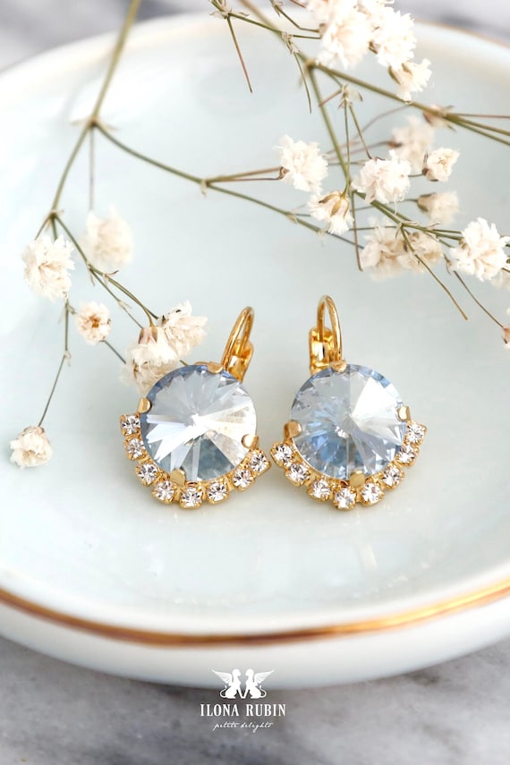 earrings for light blue dress NicoBlu Parker Earrings in Turquoise Colored Stone