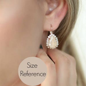 Opal Drop Earrings, Bridal Opal Earrings, White Opal Drop Earrings, Opal Dangle Earrings, Bridal White Opal Earrings, Bridesmaids Earrings image 4