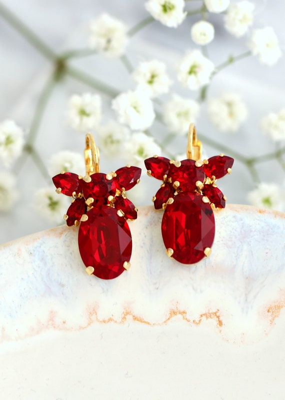 Drop hotsell red earrings