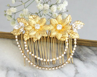 Bridal Hair Comb, Crystal Hair Comb, Rhinestone Hair Comb, Bridal Hair Accessories, Rose Gold Hair Comb, Bridal Silver Crystal Hair Comb