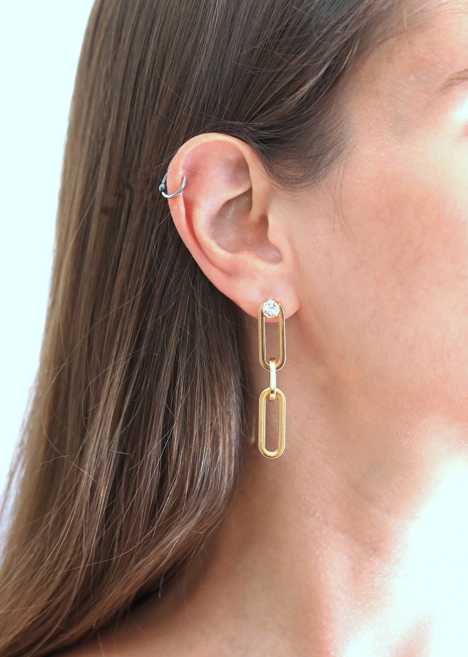 Double Link Drop Earrings main image 1