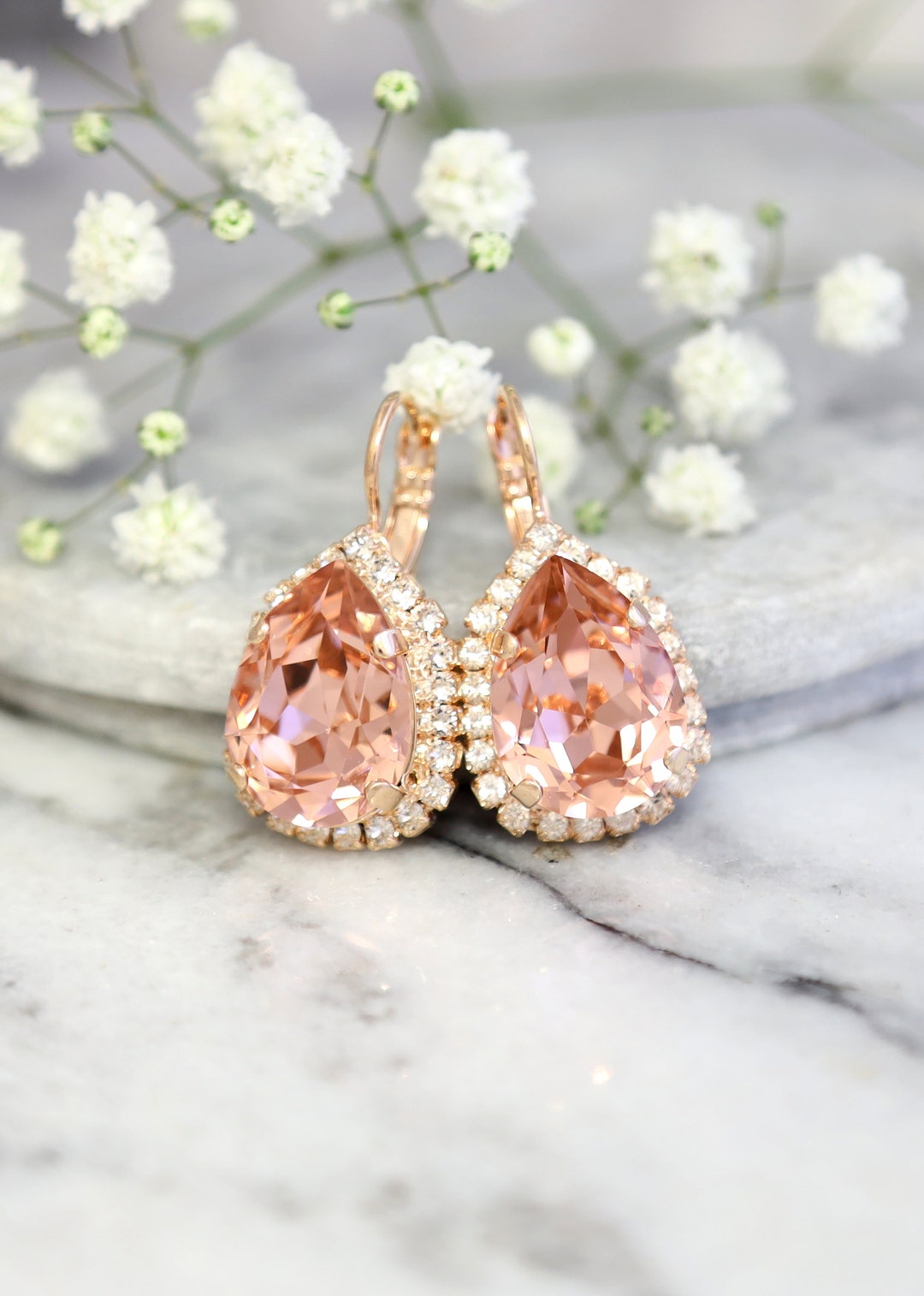 Blush and shop gold earrings