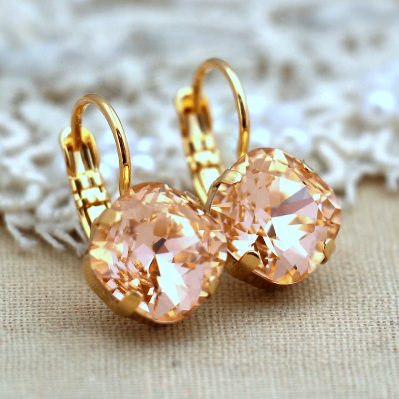 Peach Earrings - Etsy