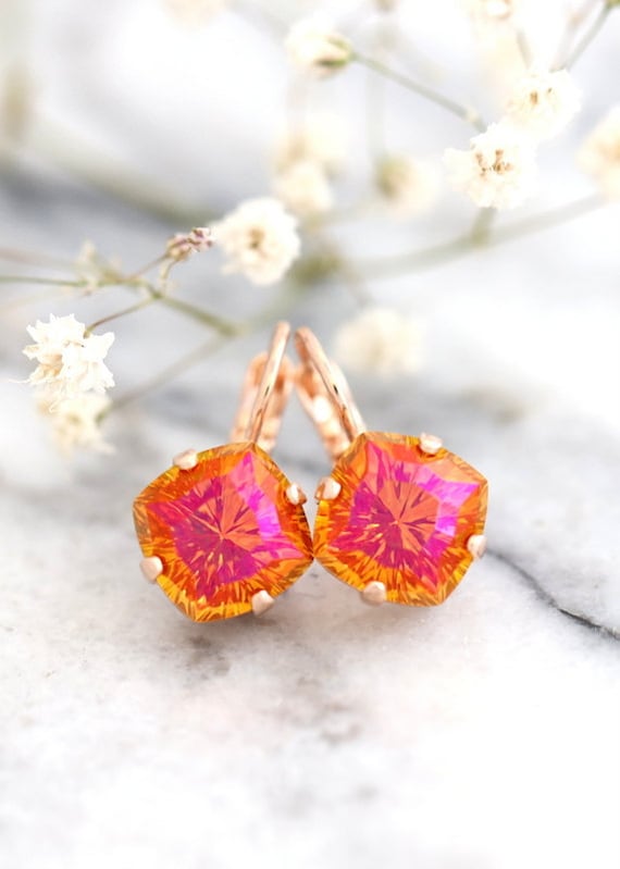Etsy orange sale earrings