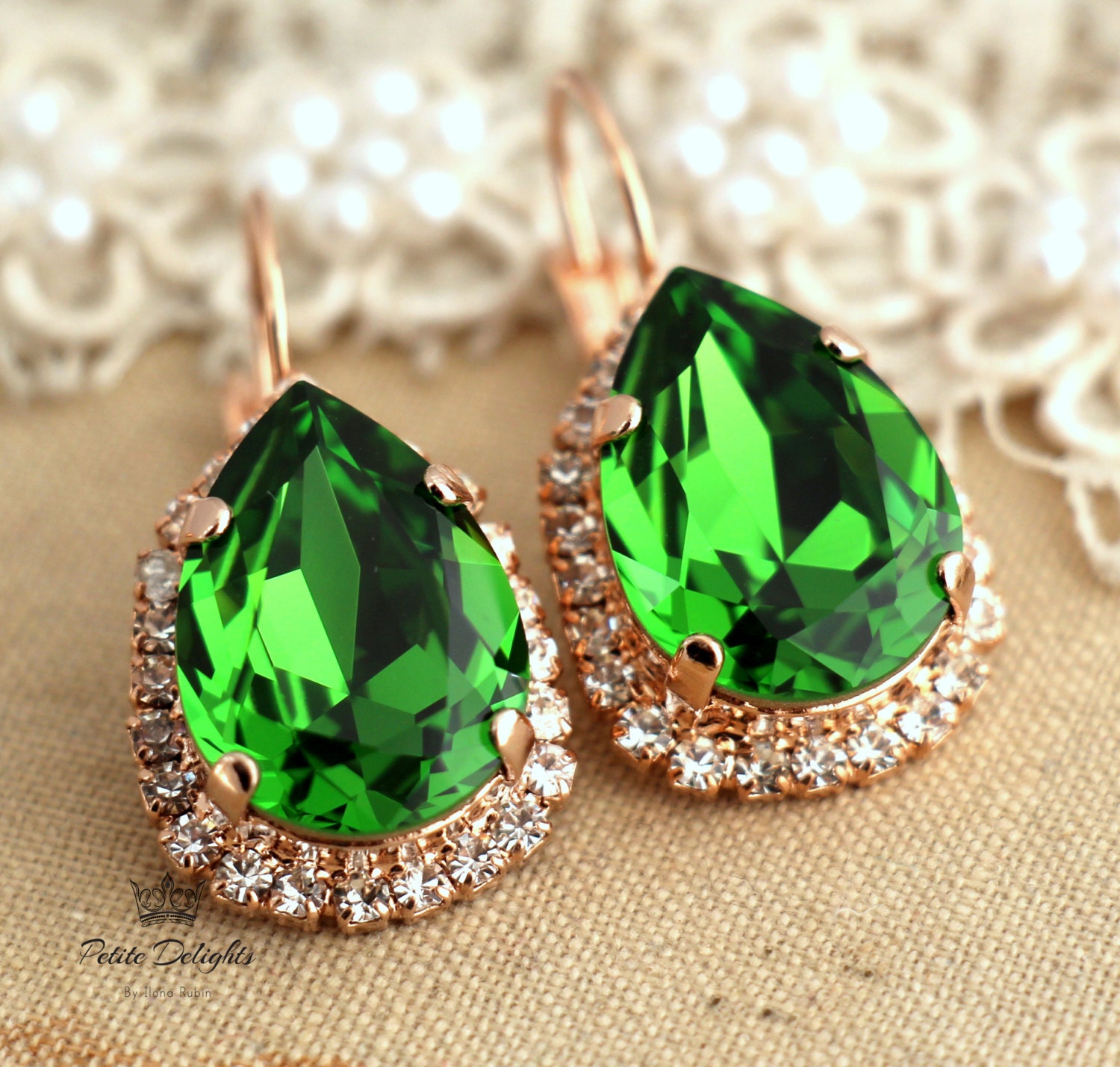 loinロワン井川遥green jasper pierced earrings
