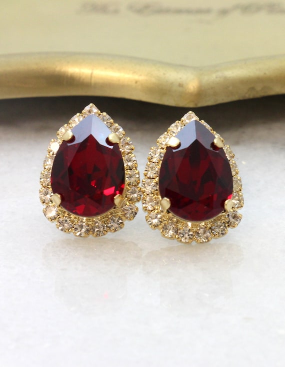 Red Ruby Swarowski Earrings Red Ruby Swarowski Earrings