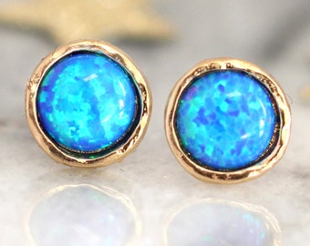 Details about   Vintage NEW Blue Opal Navajo Stud Earrings 
