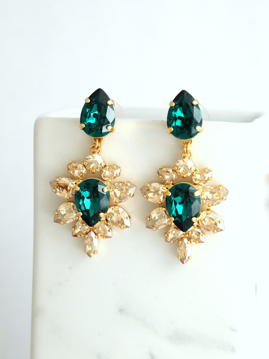 Shard Emerald Earrings
