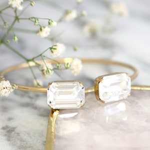 Braut Kristall Armband, Braut Rose Gold Armband, Braut Manschette Armband, Brautjungfern Schmuck, Manschette Armband, offene Manschette Kristall Armband