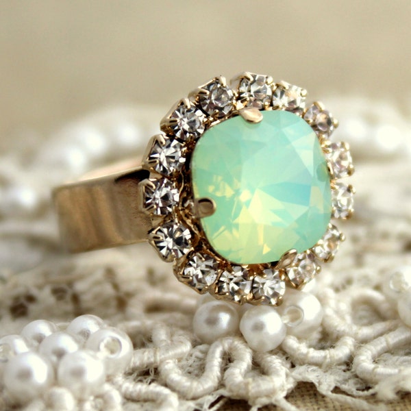 Mint Green Ring Etsy