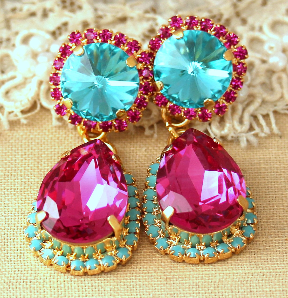 Statement sale chandelier earrings