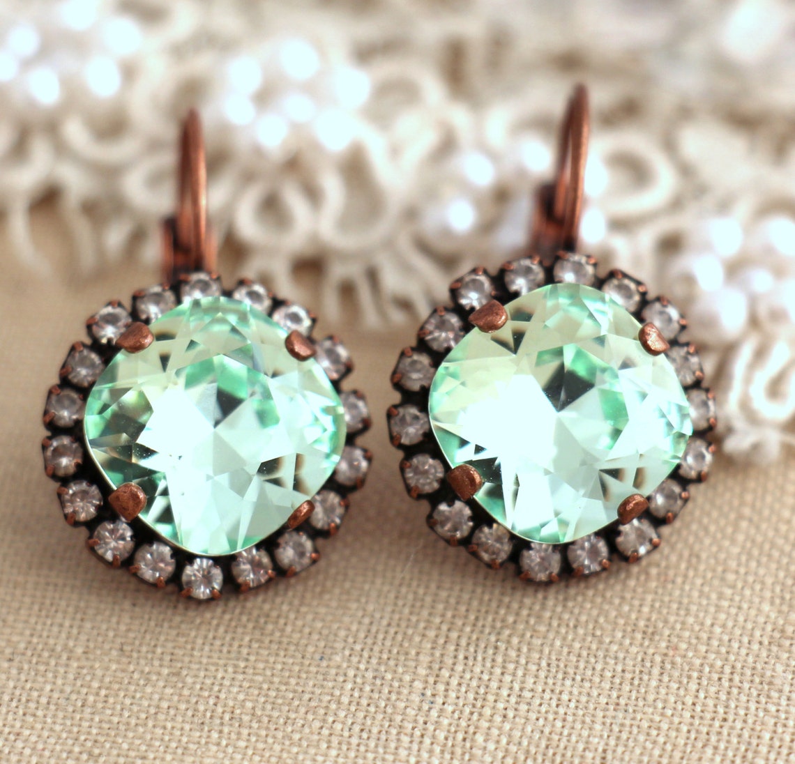 Mint Earringsmint drop earringsMint dangle earringsMint Etsy