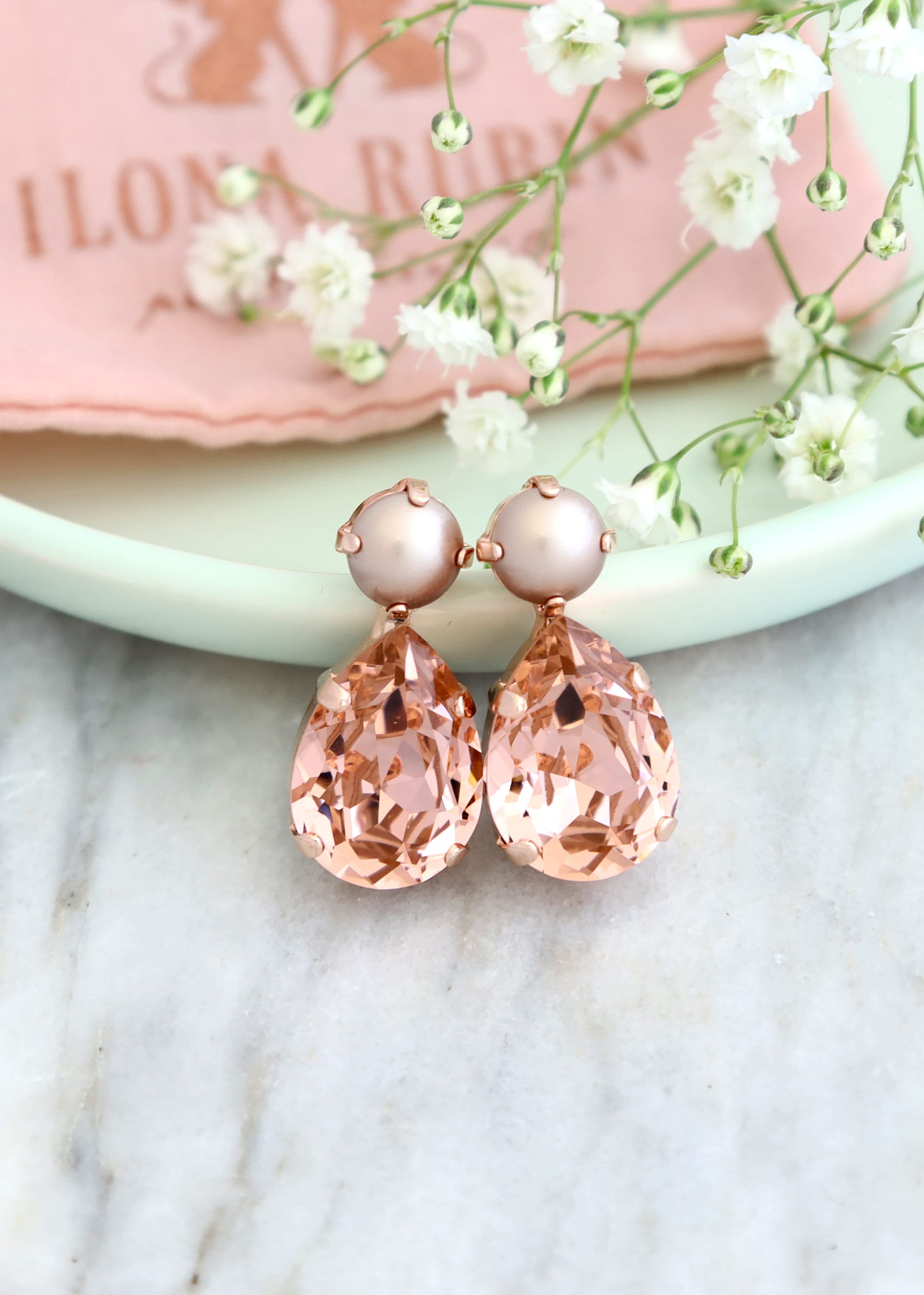Boucles D'oreilles Clous Fleur Rose Argenté - 14 Mm - Neuf Sans Emballage