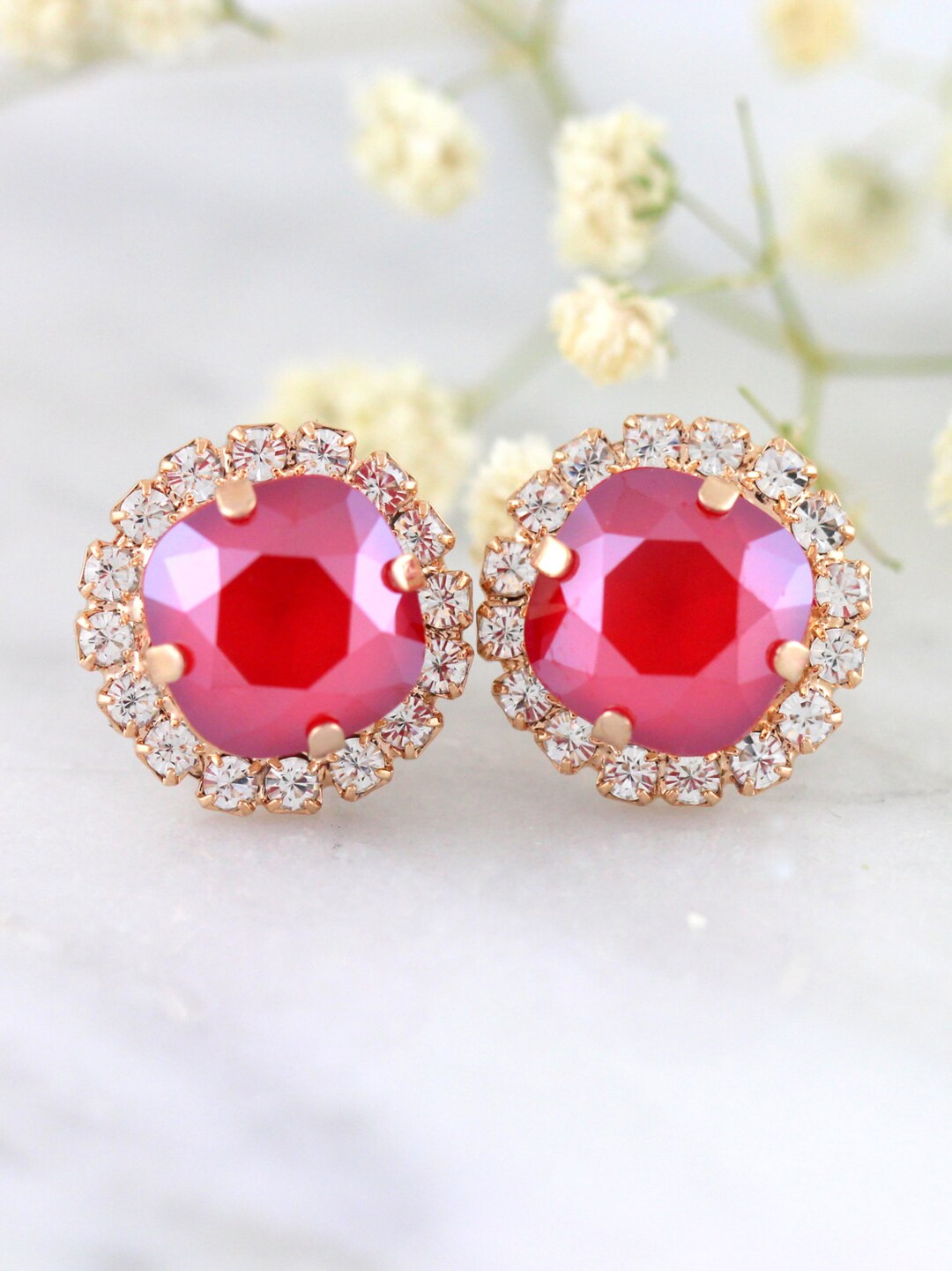 Crimson Edge Earrings main image 1