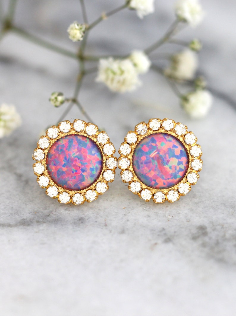 purple opal earrings