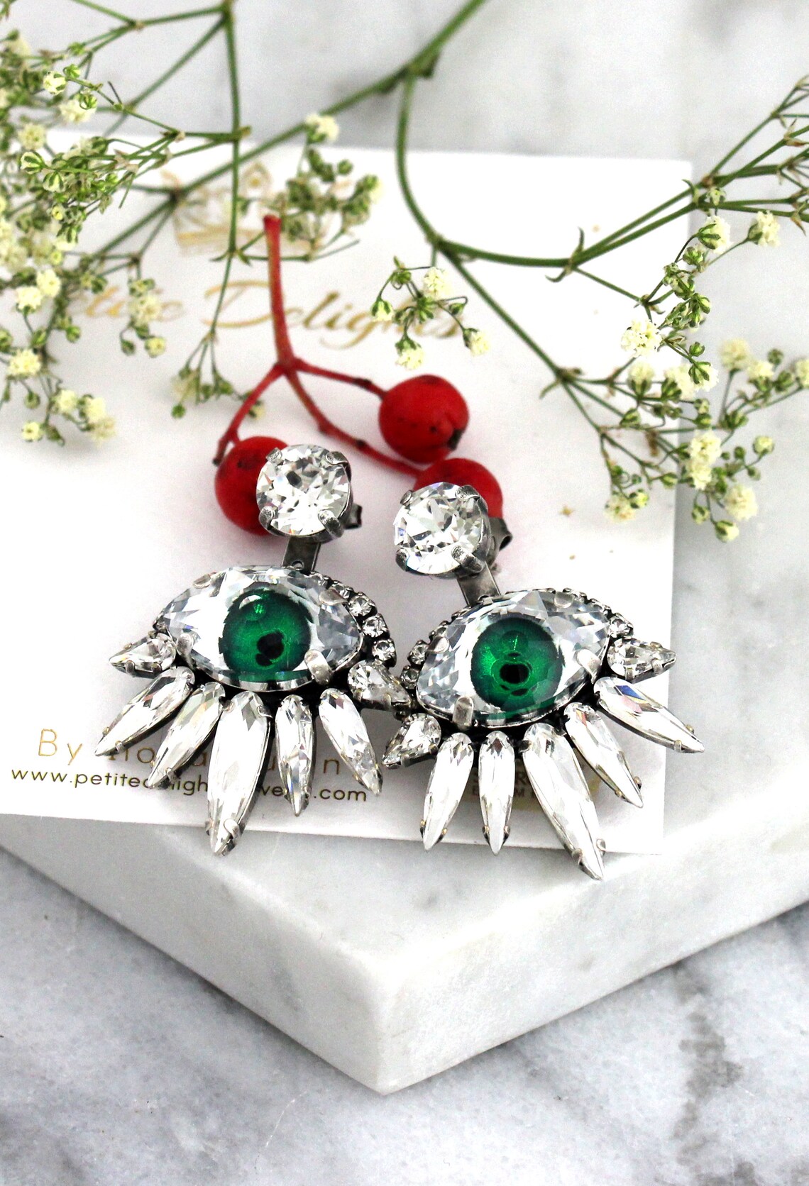 Eye Earrings Evil Eye Earrings Ear Jacket Ear Jacket Etsy