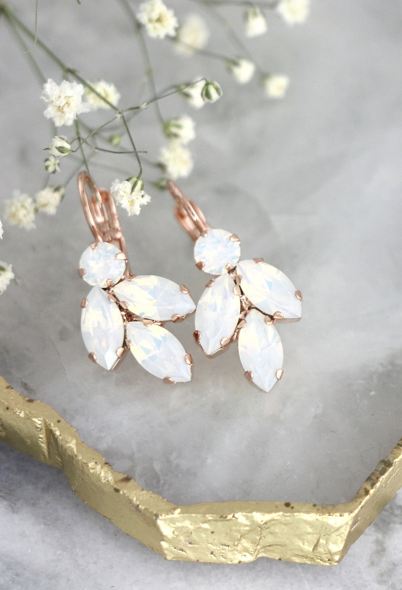 Opal Earrings Bridal Opal Earrings Bridal Opal Drop Etsy