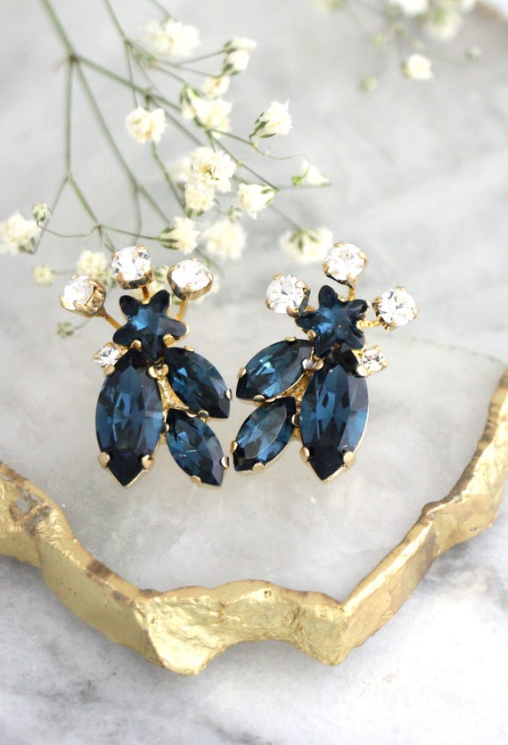 Navy Blue Chandelier Earrings,blue Earrings,octagon Chandelier Earrings,emerald  Cut Earrings,bridal Earrings, Deep Blue Crystal Earrings - Etsy | Navy blue  earrings, Bridal earrings, Swarovski earrings