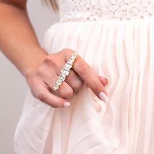 Statement Crystal Ring, Crystal Cocktail Ring, Clear Crystal Ring, Crystal Bridal Adjustable Ring, Crystal Gold Cocktail Ring, Gift For Her