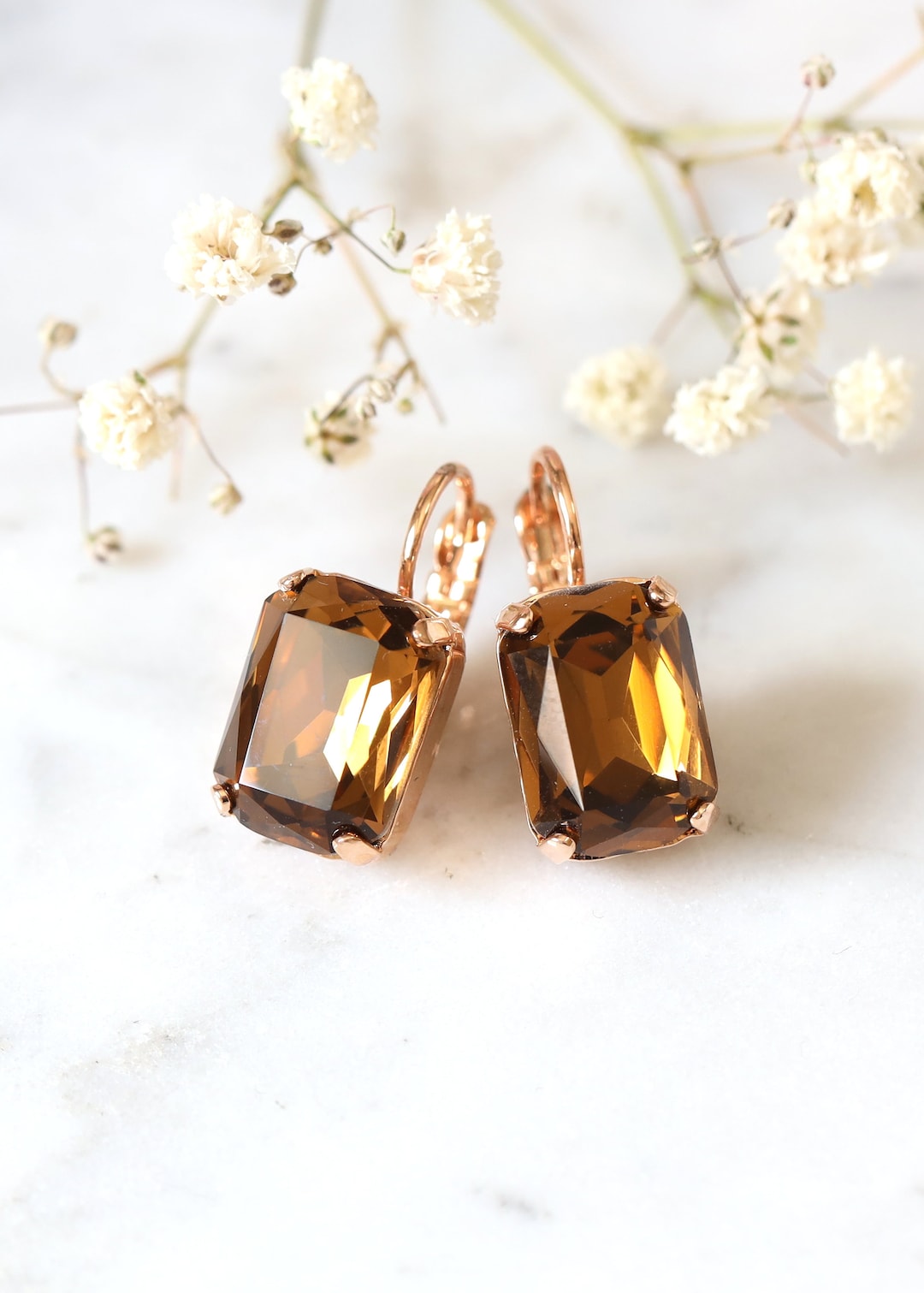 Brown Drop Earrings, Brown Crystal Earrings, Earrings, Topaz Crystal Earrings, Gift For Her, Bridesmaids Earrings, Chocolate Gold Earring Brown Drop Earrings, Brown Crystal Earrings, Earrings, Topaz Crystal Earrings, Gift For Her, Bridesmaids Earrings, Chocolate Gold Earring