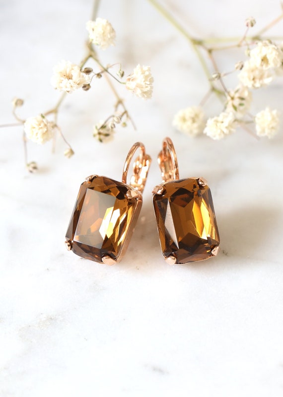 Send Intricate Brown Stone Floral Earrings Gift Online, Rs.195 | FlowerAura