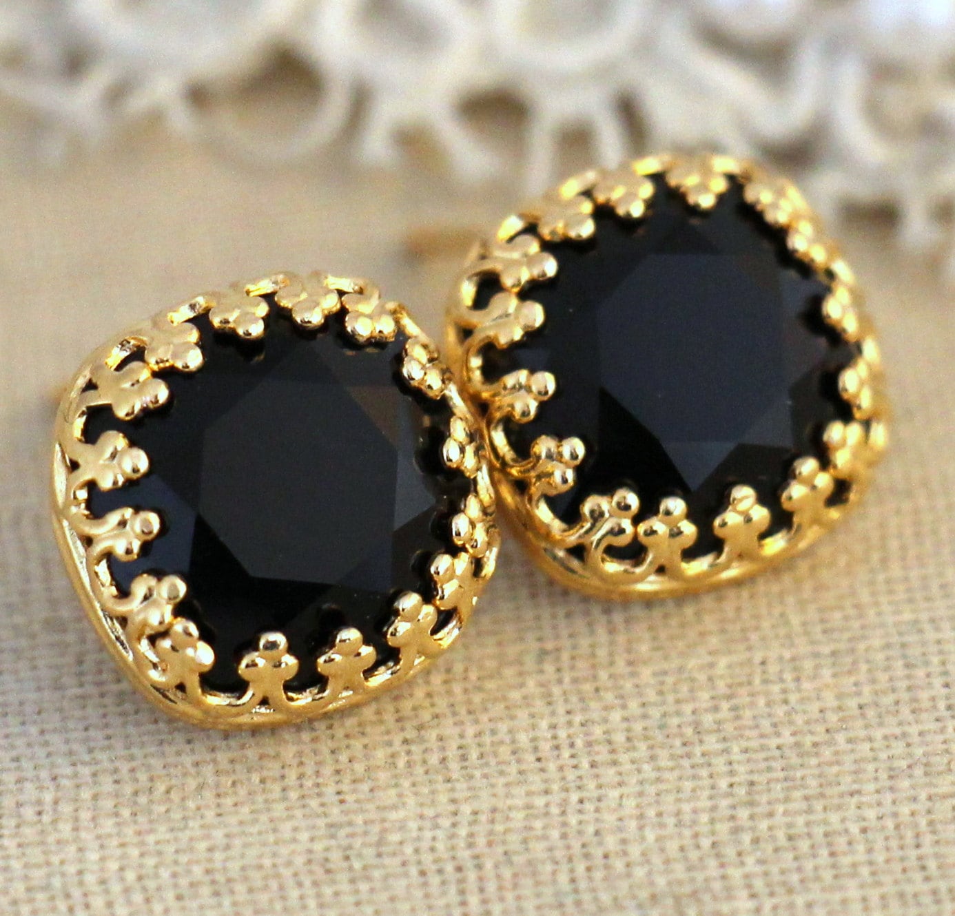 Black Gold Studs 