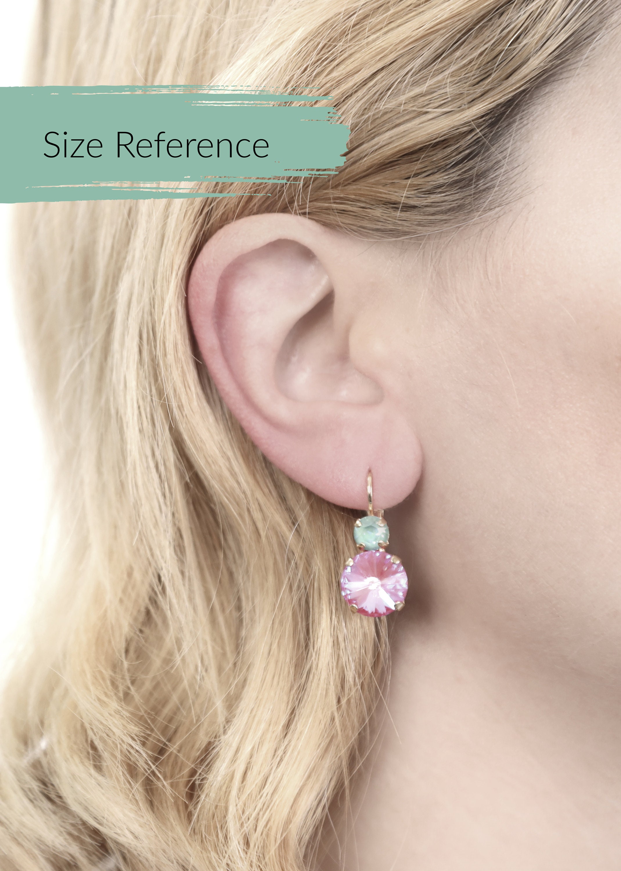 Pink clearance green earrings