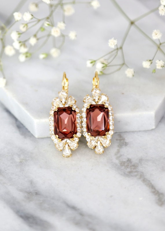 Traditional Look Maroon Stone and Pearl Work Long Earrings - STYLE ROOF -  3094734