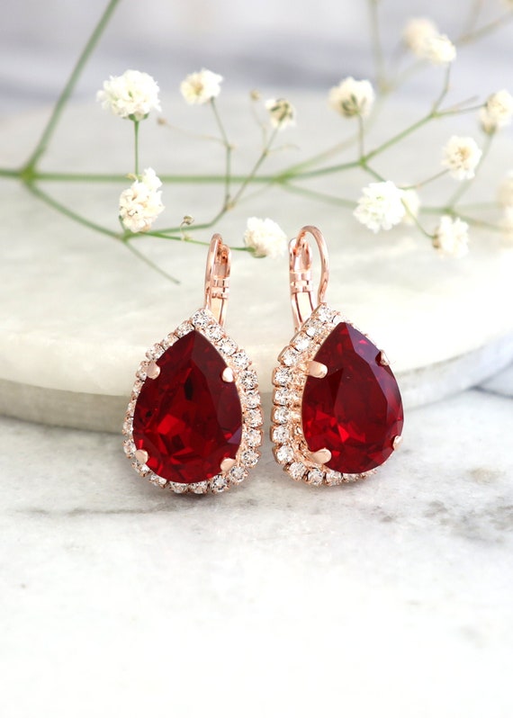 Etsy cheap red earrings