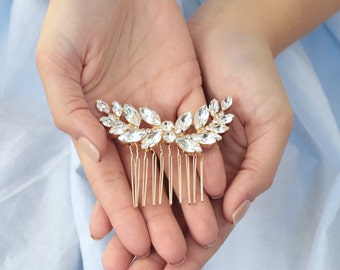 Bridal Hair Comb, Crystal Hair Comb, Rhinestone Hair Comb, Bridal Hair Accessories, Rose Gold Hair Comb, Bridal Silver Crystal Hair Comb