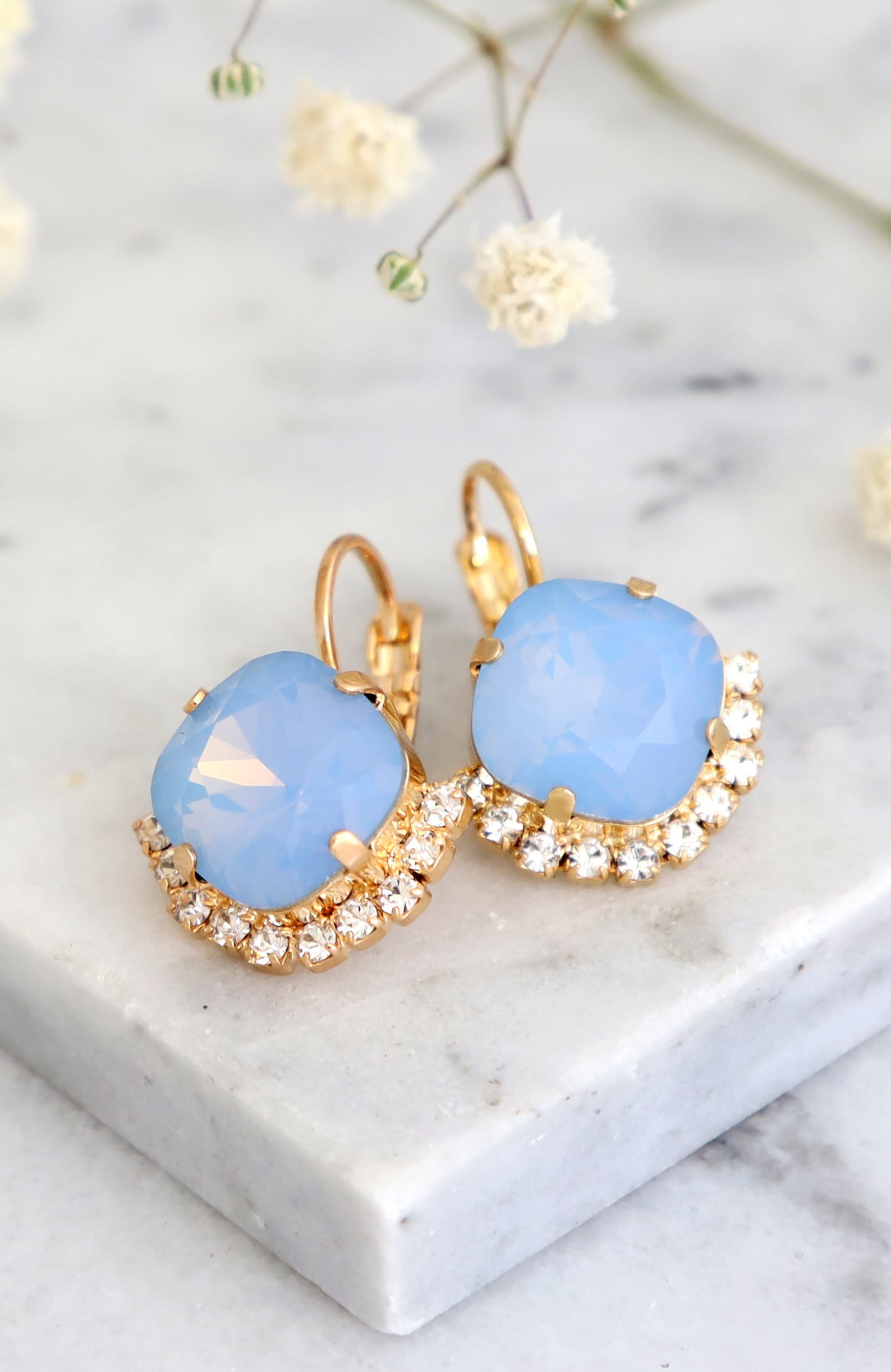 Blue Crystal Earrings main image 1