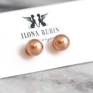 Pearl Earrings, Gold Pearl Earrings, Bridal Pearl Earrings, Rose Gold Earrings, Bridesmaids Earrings, Gold Filled Studs, Pearl Stud Earrings