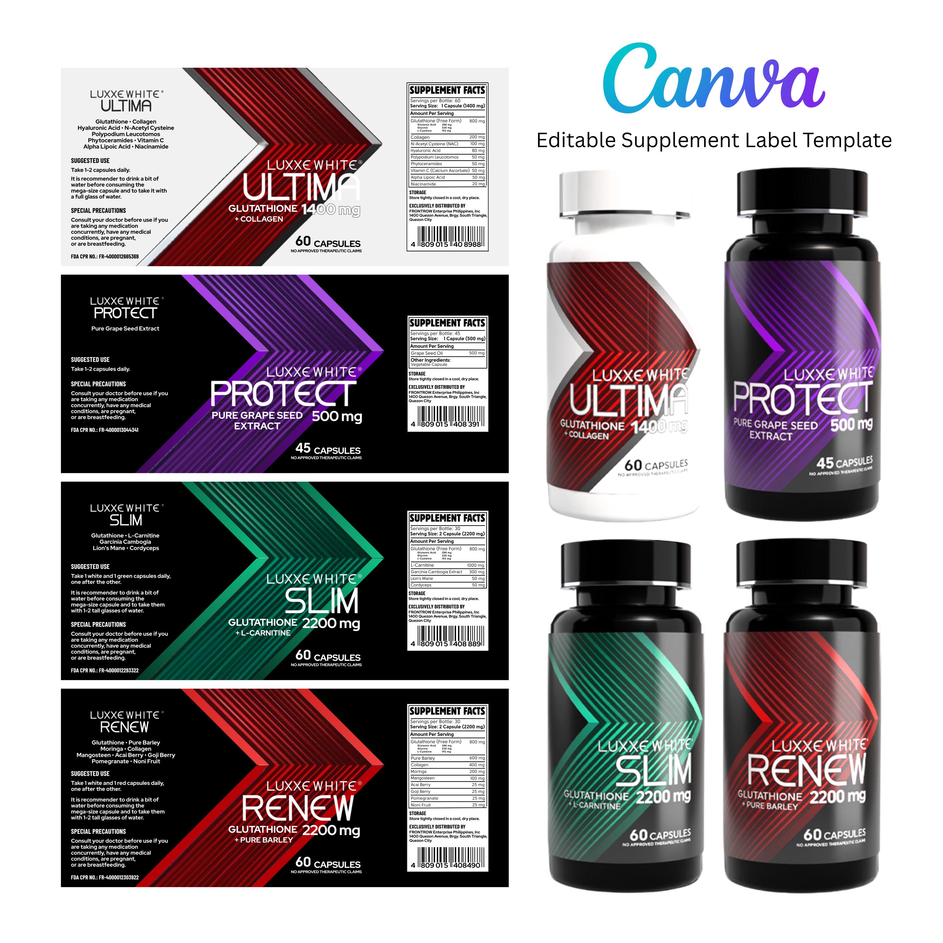 Supplement Labels - Etsy