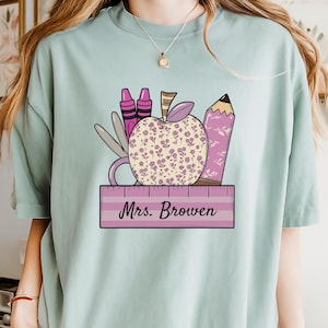 Camiseta personalizada para el regreso a clases, regalo para el primer día de clases, regalo de agradecimiento para nuevos maestros.
