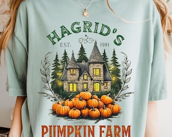 Comfort Colors® Hagrid Pumpkin Shirt – Fall Wizard Tee, Halloween Pumpkin Patch Shirt, Cozy Autumn T-Shirt, Magical Pumpkin Farm Shirt Gift