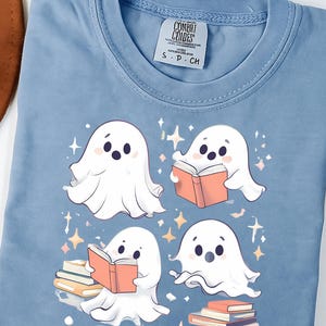 Cut Ghosts Reading Books Sweatshirt, Librarian Ghost Halloween, Halloween Teacher Gift, Halloween Shirt, Teacher Gift, Boo School gift.