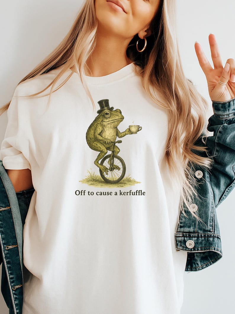 Camiseta divertida de rana para adultos. Camiseta gráfica con diseño de rana en colores cómodos. Regalo sarcástico para hombres y mujeres. imagen 2
