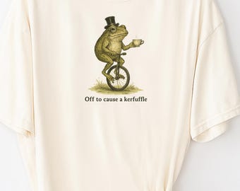 Lustiges Frosch-T-Shirt für Erwachsene aus, um ein Kerfuffle-Shirt-Grafik-T-Stück Komfort-Farben-Frosch-Meme-Shirt sarkastisches Geschenk für Männer Frauen zu verursachen