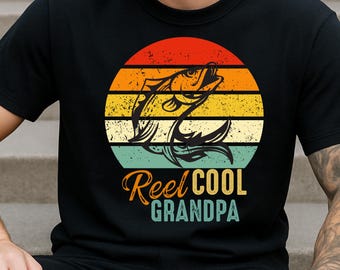 Reel Cooles Opa Shirt für Männer, Opa Angeln T-Shirt, Opa Fischer, Opa Geschenk von Enkelkindern, Opas Angelfreund, Fischleben