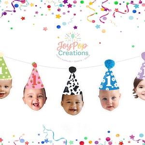 Custom Head Birthday Banner, Personalized Birthday Photo Banner, Big Face Cut Out, Kids Birthday Banner, Face Banner,Birthday Banner Any Age