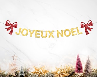 Banderole De Noël Joyeux Noël - Bannière Merry Christmas - Guirlande Et