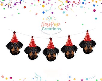 Personalized Pet Photo Garland, Dog Theme Birthday Decoration, Gift for Dog Lovers, Puppy Theme Birthday Decor