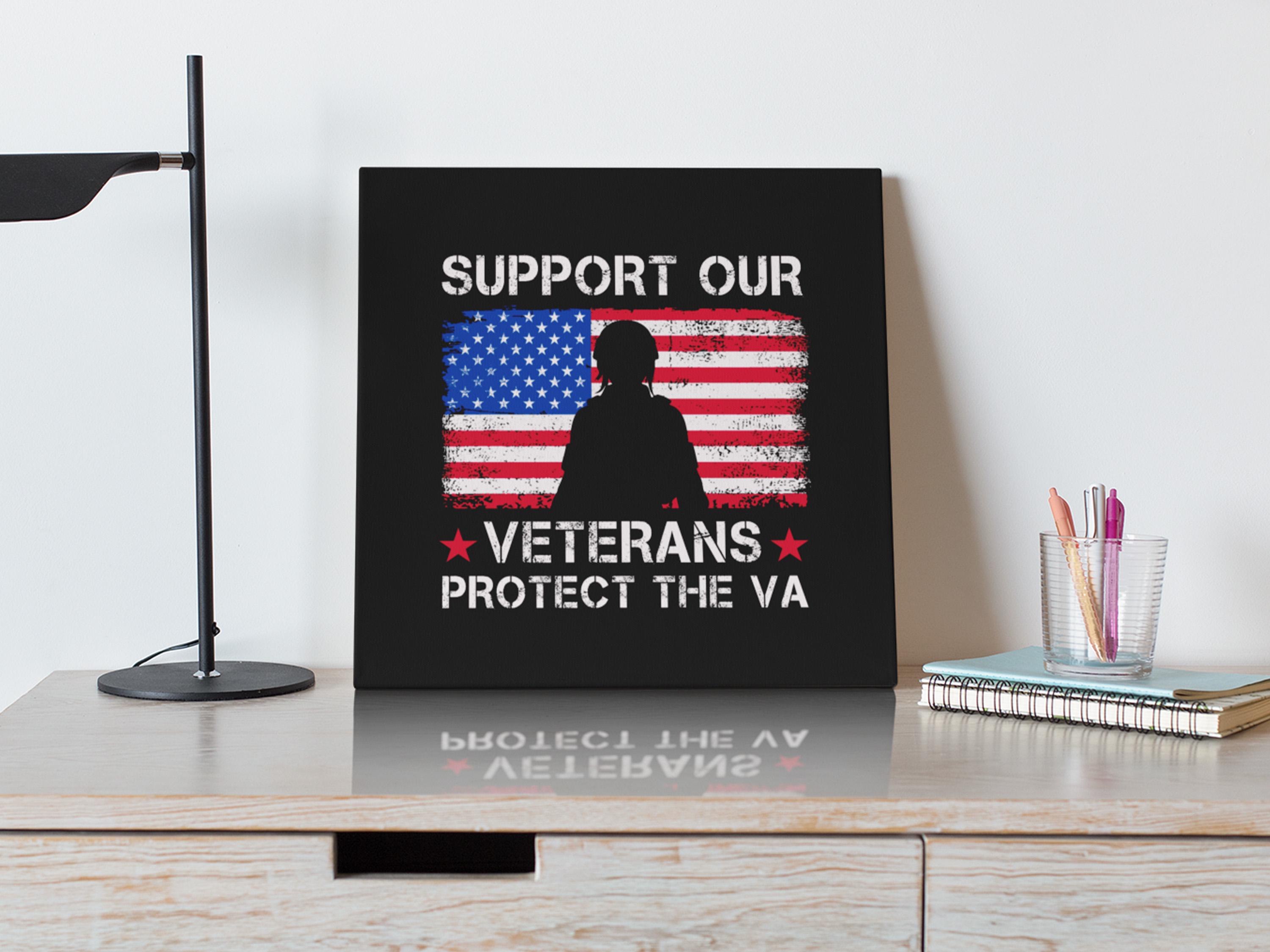 Support Our Veterans Protect the VA PNG for Girls, US Flag, Military ...
